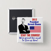 コースをとどまって下さい 缶バッジ (正面&裏面)