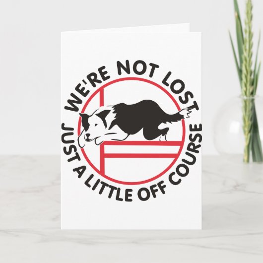 コースを離れたボーダーコリーの敏捷 カード (正面)