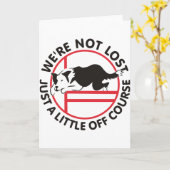 コースを離れたボーダーコリーの敏捷 カード (黄色い花)