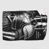 コースゴパーソナライズされたルフタオルの騎士 ゴルフタオル (横)