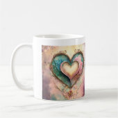 コースタイリッシュヒー、紅茶、またはホットドリンク用セラミックマグカップ コーヒーマグカップ (左)