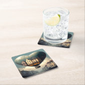 コースタカスタマイズーヴィンテージ熱風バロン スクエアペーパーコースター (インサイチュ)