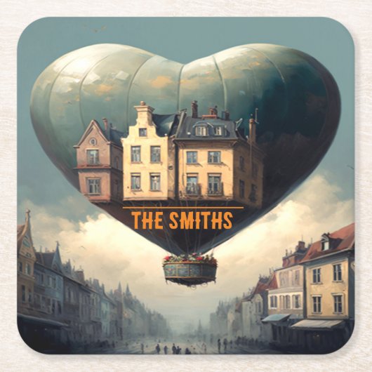 コースタカスタマイズーヴィンテージ熱風バロン スクエアペーパーコースター (正面)