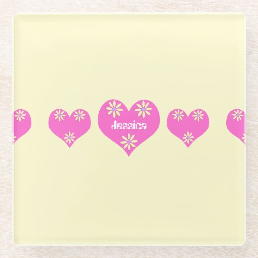 コースタパーソナライズされたー ガラスコースター (正面)