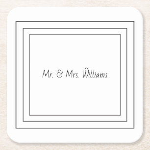 コースタパーソナライズされたー スクエアペーパーコースター