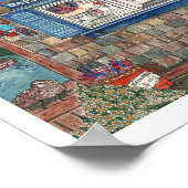 コースタルアイスクリームショップ水彩画ポスター ポスター (角)