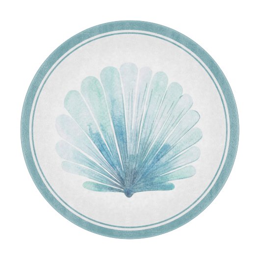 コースタルアクアスカロプシーシェル カッティングボード (正面)