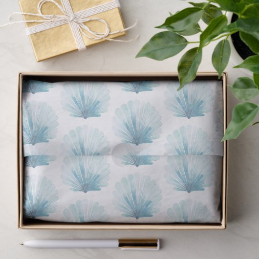 コースタルアクアスカロプシーシェル 薄葉紙 (ギフト)