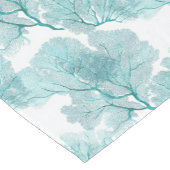 コースタルアクアブルーコーラルシーファンテーブルランナー ショートテーブルランナー (コーナー)