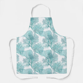 コースタルアクアブルーコーラルシーファン エプロン