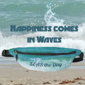 コースタルアクアブルー海ウェーブシーズザデイ ファニーパック