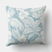 コースタルアクアブルー&ホワイト装飾用クッション クッション (裏面)