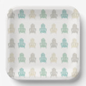 コースタルアディロンドバックチェアーズレイクハウスビーチハウス ペーパープレート (正面)