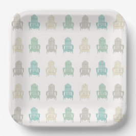 コースタルアディロンドバックチェアーズレイクハウスビーチハウス ペーパープレート