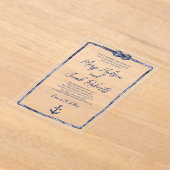 コースタルア航海のクリル結婚式招待状 アクリル招待状 (レイダウン)