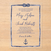 コースタルア航海のクリル結婚式招待状 アクリル招待状 (正面)