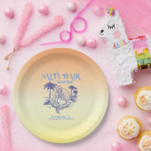 コースタルイエローマーメイド女性のカーボーイサマーパーティー ペーパープレート (パーティー)