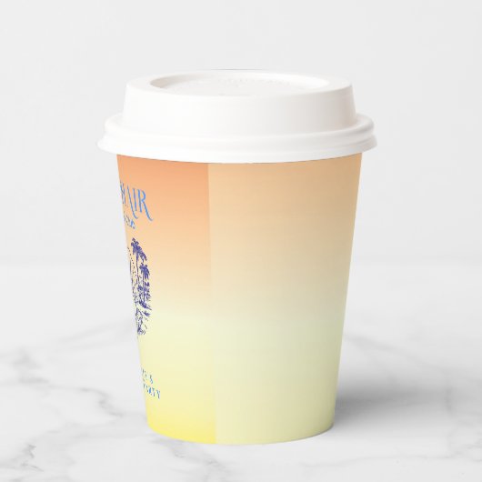 コースタルイエローマーメイド女性のカーボーイサマーパーティー 紙コップ (左)