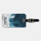 コースタルウェーブビューパーソナライズされたラゲッジタグ ラゲッジタグ (正面横)