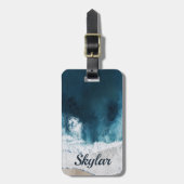 コースタルウェーブビューパーソナライズされたラゲッジタグ ラゲッジタグ (正面縦)
