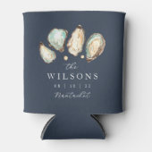 コースタルウォーターカラーオイスター結婚式の引き出物 缶クーラー (正面)