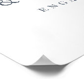 コースタルウォーターカラーオイスター&パールウェルカムサイン ポスター (角)