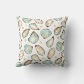 コースタルウォーターカラーオイスター&パールパターン クッション (裏面)