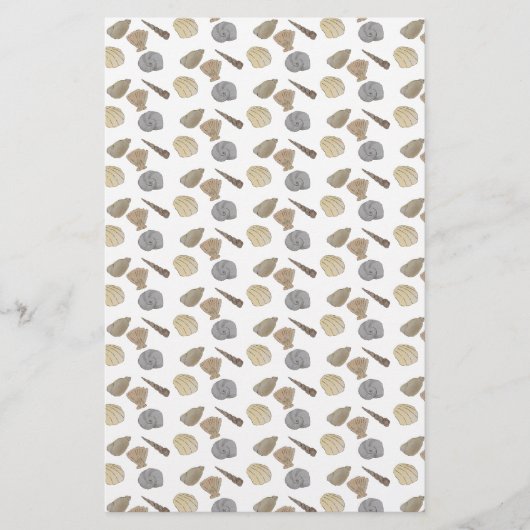 コースタルウォーターカラーシーシェルスクラップブック作り紙 (正面)