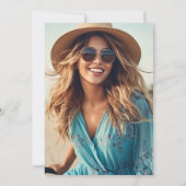 コースタルウォーターカラーチャペル海ブライダルシャワー 招待状 (裏面)