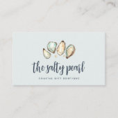 コースタルウォーターカラーパール&オイスター 名刺 (正面)