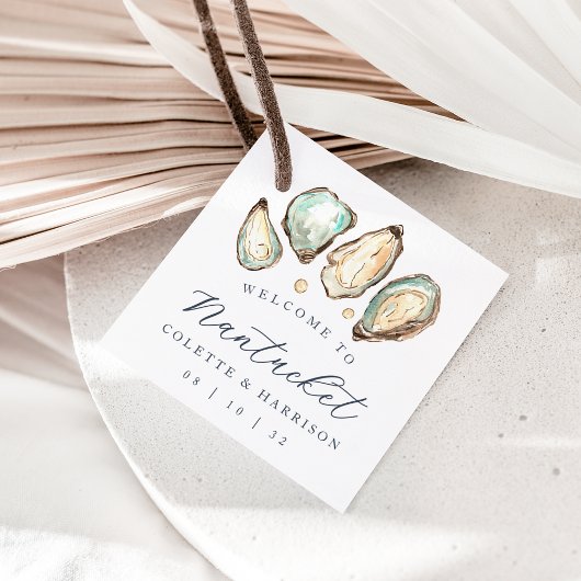 コースタルウォーター結婚カラーオイスターの歓迎 フェイバータグ