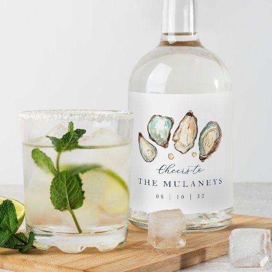 コースタルウォーター結婚カラーオイスター リキュールボトルラベル
