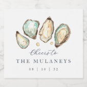 コースタルウォーター結婚カラーオイスター リキュールボトルラベル (シングルラベル)