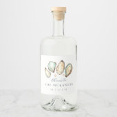 コースタルウォーター結婚カラーオイスター リキュールボトルラベル (正面)