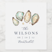 コースタルウォーター結婚カラーオイスター ワインラベル (シングルラベル)