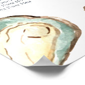 コースタルウォーター結婚カラー牡蠣の座席表 ポスター (角)