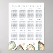 コースタルウォーター結婚カラー牡蠣の座席表 ポスター (正面)