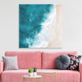 コースタルエアリアルサーファービーチキャンバスプリント キャンバスプリント (インサイチュ (リビング))