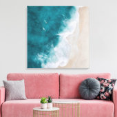 コースタルエアリアルサーファービーチキャンバスプリント キャンバスプリント (インサイチュ (リビング))