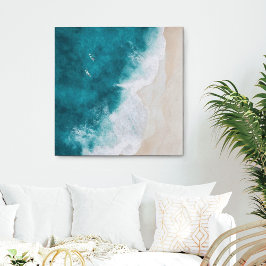 コースタルエアリアルサーファービーチキャンバスプリント キャンバスプリント