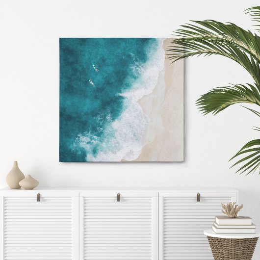 コースタルエアリアルサーファービーチキャンバスプリント キャンバスプリント