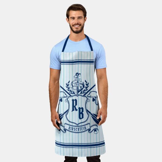 コースタルエンブレムドルフィンズいかりオアシー航海のルド エプロン (着用した状態)