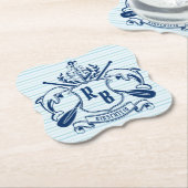 コースタルエンブレムドルフィンズいかりオールシ航海のールド ペーパーコースター (アングル)