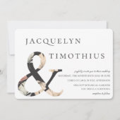 コースタルオアシスボホシックアンパサンド結婚ズ 招待状 (正面)