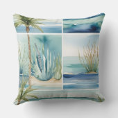 コースタルオアシス水彩色装飾 クッション (裏面)