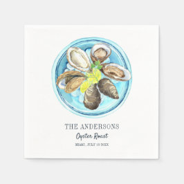 コースタルオイスターロースト誕生日夏 スタンダードカクテルナプキン