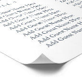 コースタルオイスター結婚のシーティングチャート ポスター (角)