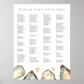 コースタルオイスター結婚の座席表 ポスター (正面)