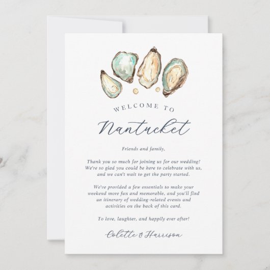 コースタルオ結婚キのウェルカムレター&旅程 (正面)