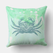 コースタルカニの青い水色 クッション (裏面)